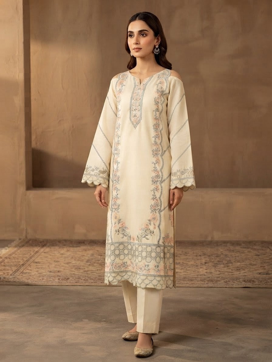 Stitched pure lawn 2 piece