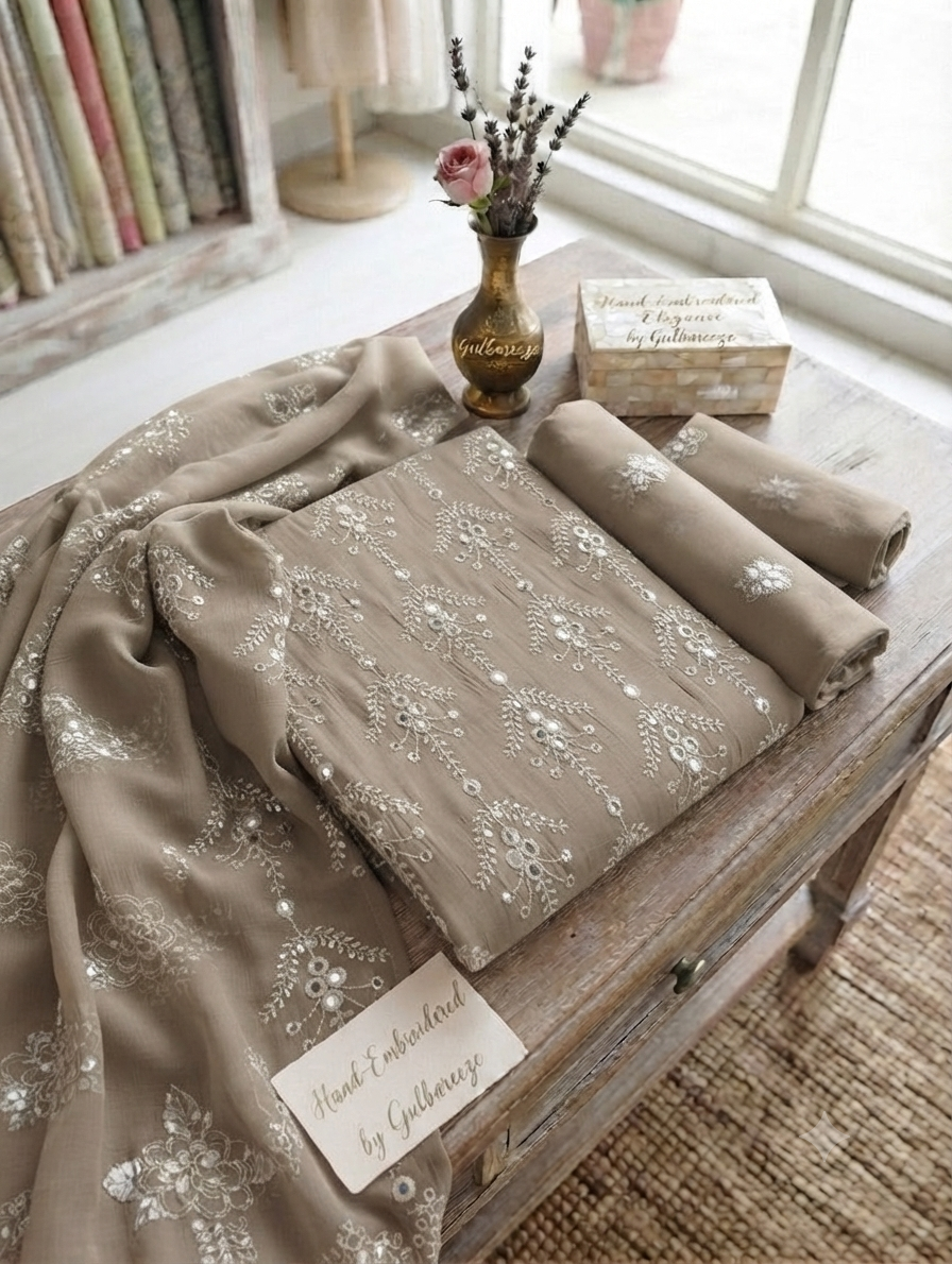 Pure lawn three piece