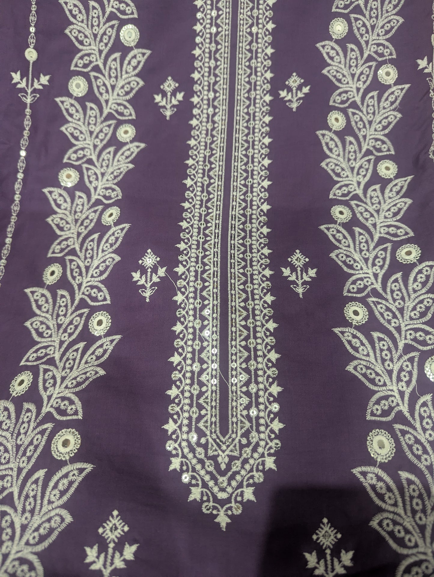 Lawn three piece with chiffon dupatta