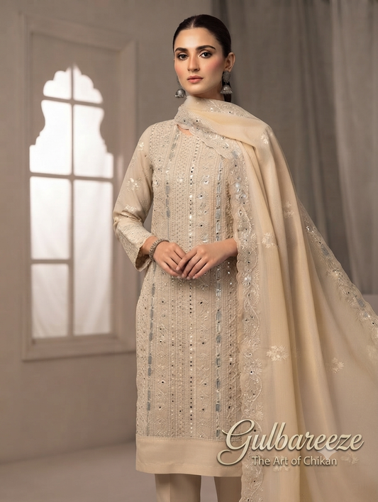 Pure lawn three piece