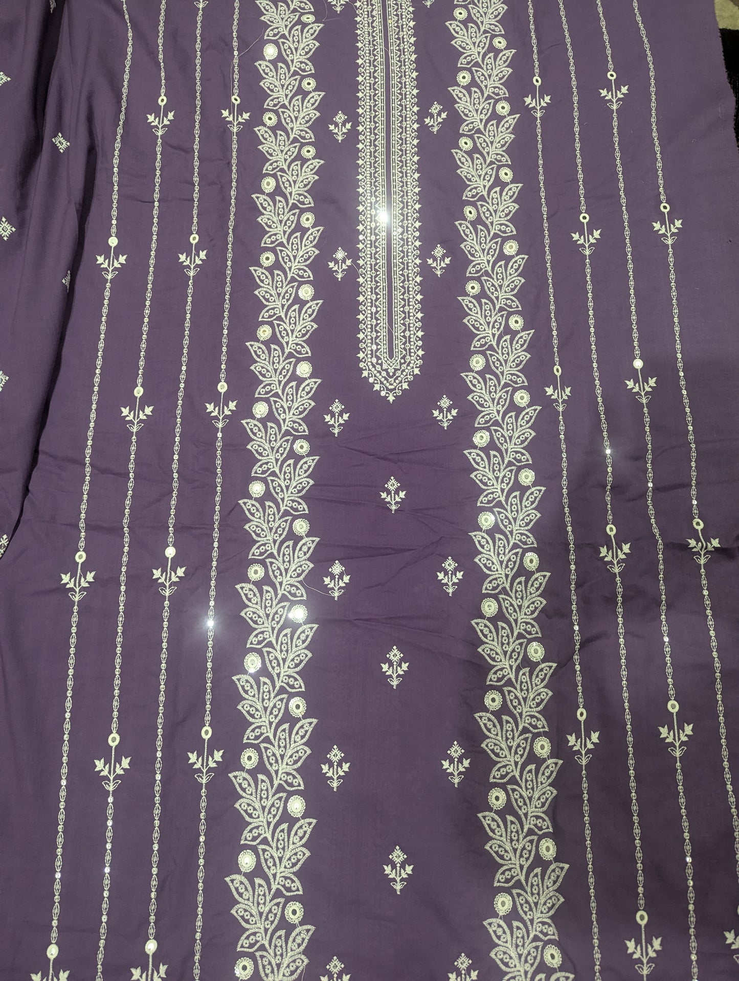 Lawn three piece with chiffon dupatta