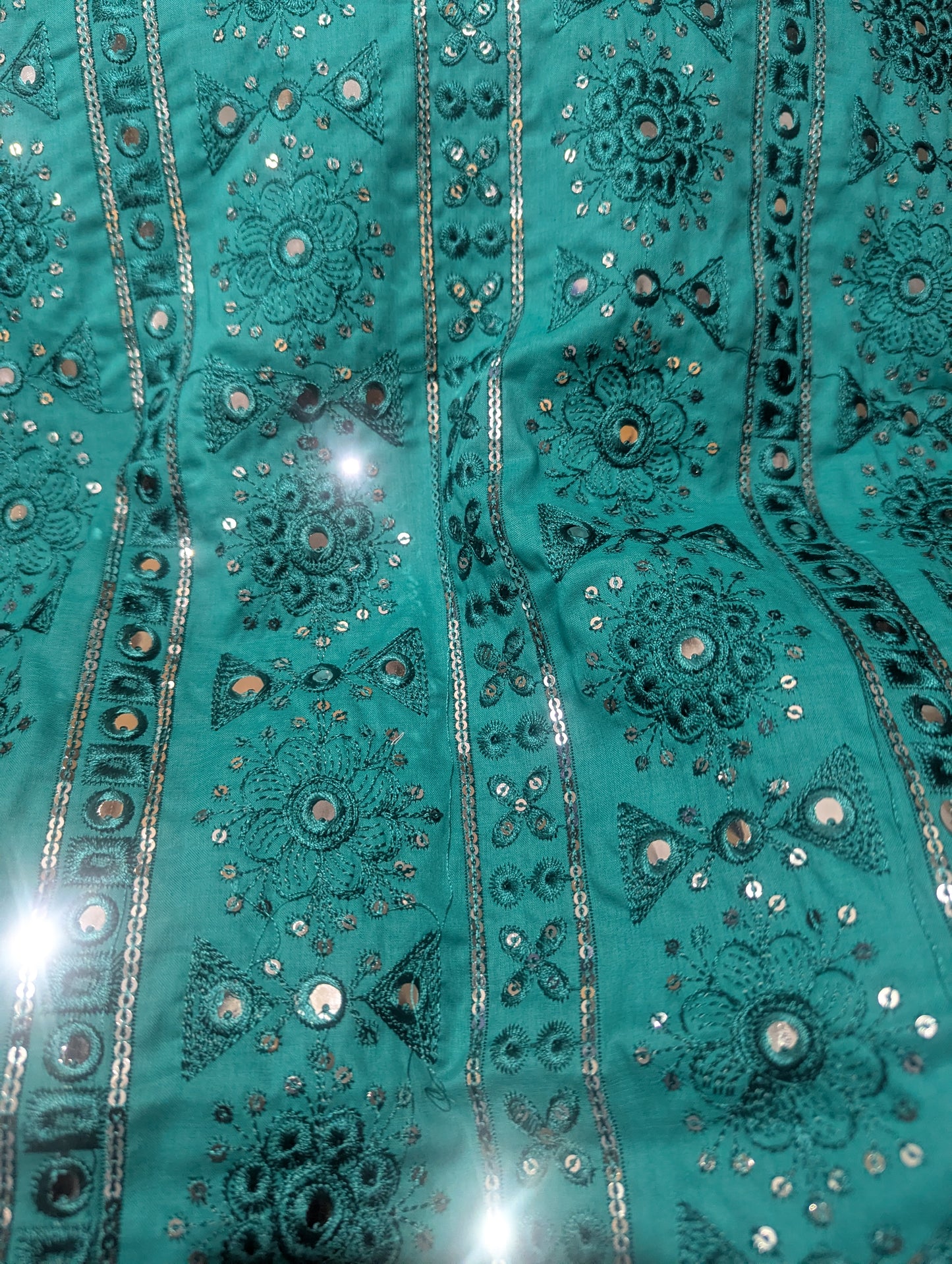Pure lawn three piece with plain chiffon dupatta