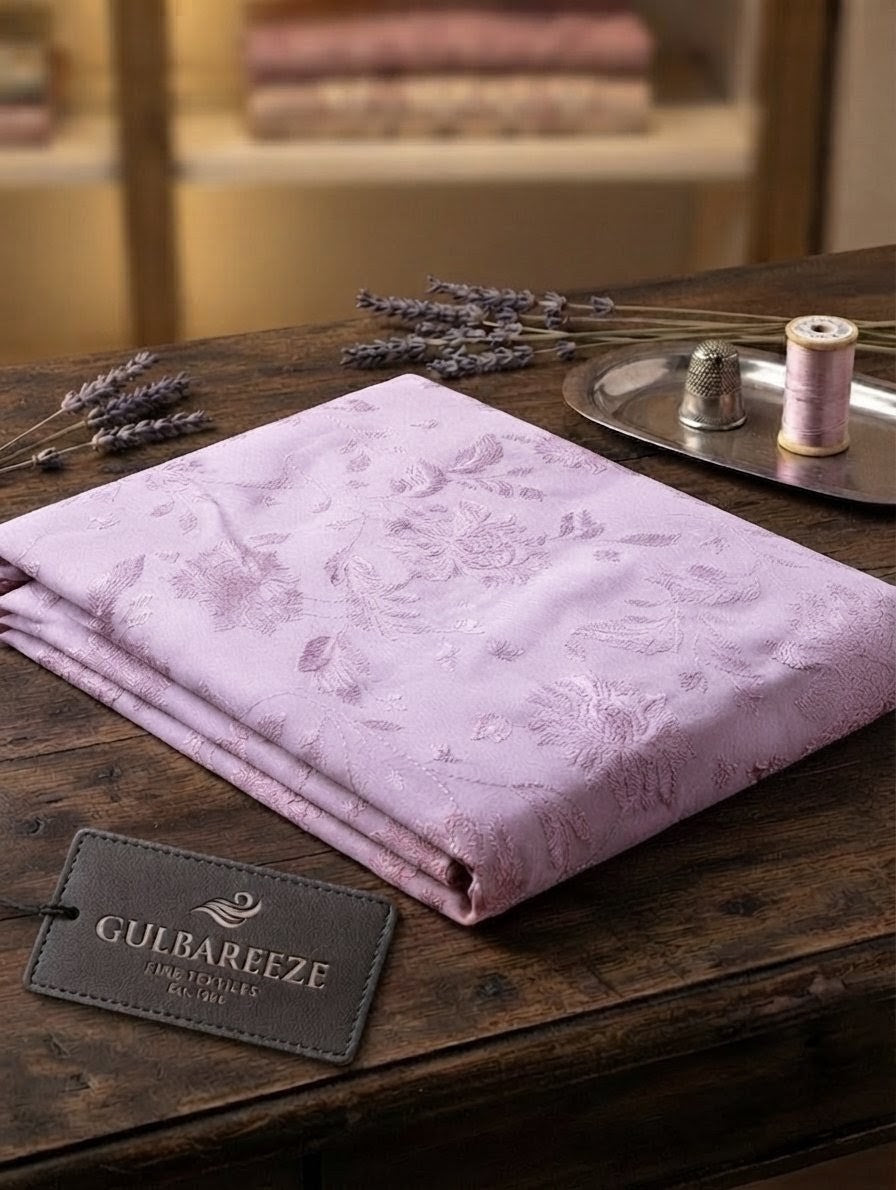 Pure silk cotton three piece with chiffon dupatta